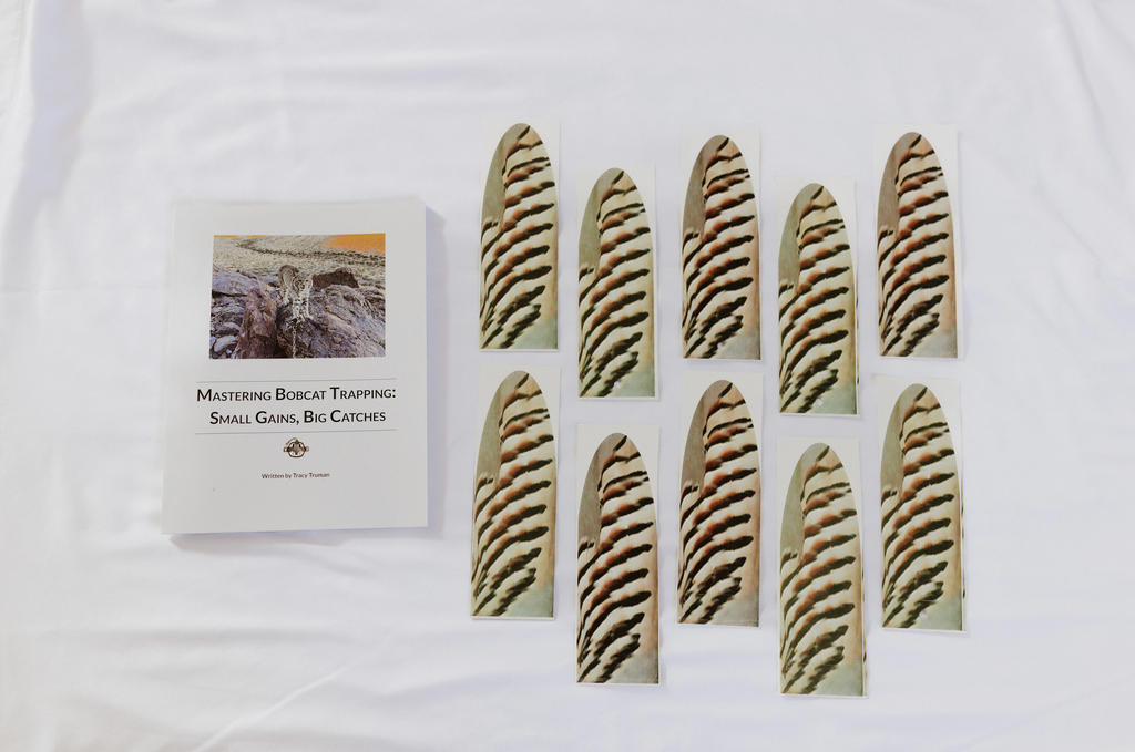 Mastering Bobcat Trapping Book & Enticer Chukar Feather Bundle